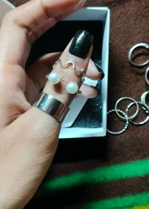 Silver Medium Size 12 Rings For Girls