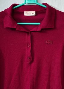 Lacoste Red Long Sleeve Top