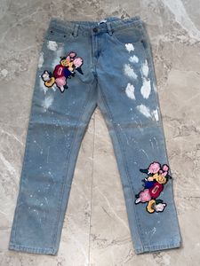 Floral Patchwork Jeans Artsy