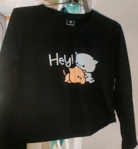 Casual Round Neck Printed Crop Top