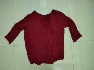 Maroon Coloured Top
