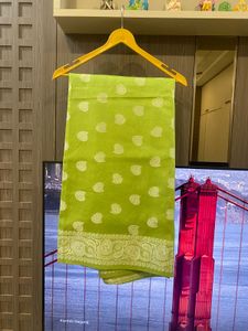 Lime Green Saree