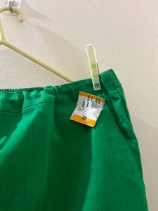 Black top and Green Casual Pants