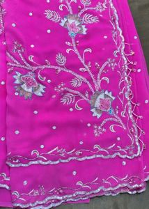 Pink Embroidered Saree 1