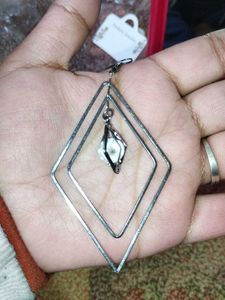 Geometric Diamond Dangle Earrings
