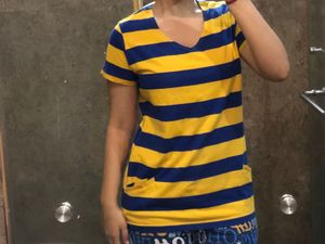 Striped T-Shirt With Double Pockets
