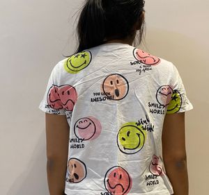 Smiley Face Crop Top