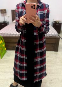 Checkered Long Shrug