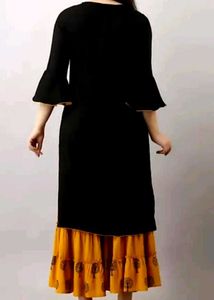 Elegant Black Embroidered Kurta Set