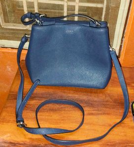 DKNY Navy Blue Leather Sling bag