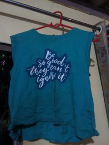 Blue Graphic Print Tee