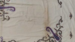 Used Embroidery Bedsheet Size - 105&#34; x 90&#34;