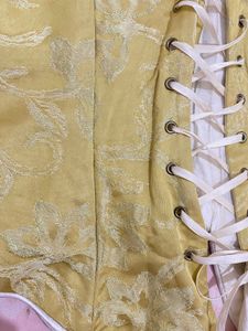 Gold Floral Corset Top