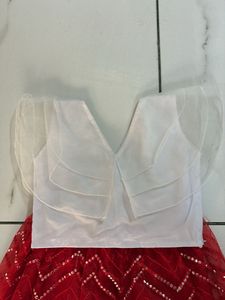 Red &amp; White Lehenga Choli