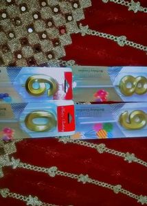 Golden Shimmer  Number Candles