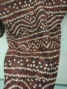 Short Kurti With Handmade Earrings