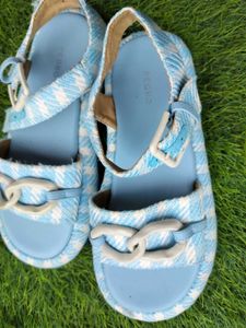 Blue &amp; White Chain Sandals, Korean Wear Imported
