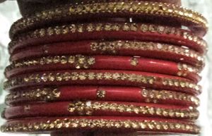 Red &amp; Gold Bangle Set