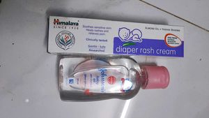 Diaper Rash Cream And Baby Oil
