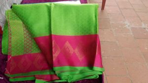 Green &amp; Pink Saree