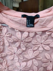 Flowers Engraved Sheer Top