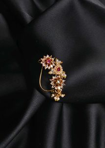Elegant Floral  Amarican Daimond Nose Nath