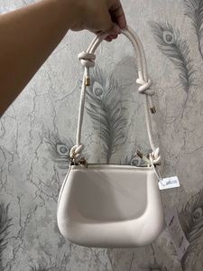 Savana Cream Knotted Handle Shoulder Bag
