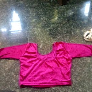 Dark Pink Stretchable Blouse