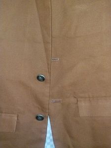 Men&#39;s Brown Mandarin Collar Blazer