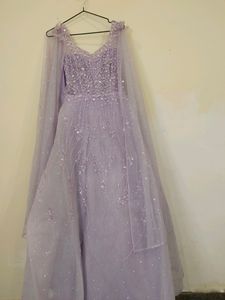 Lavender Mesh Gown