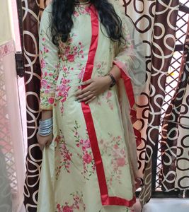 Floral Embroidered Anarkali Suit