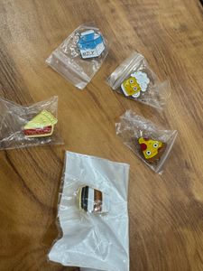 Pizza Coffee Milk Cheesecake Brooches