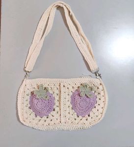 Crochet Strawberry Handbag
