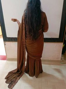 Designer Gown Saree 🤎