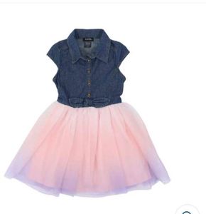 Denim And Net Dress
