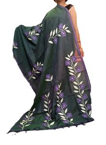 Floral Applique Work Saree