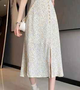 Floral Print A Line Skirt