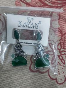 Kayan Green Stone Earrings