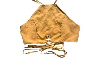 Boho Lace-Up Halter  Crop Top