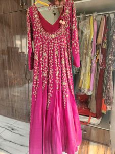 Pink Embroidered Anarkali Dress