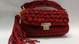 Crochet Hand Bag Totally New