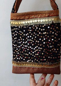 Black And Rust Wedding Bag