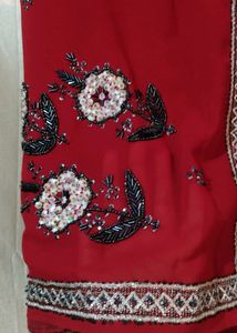 Bridal Maroon Saree.💫