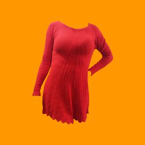 Red Mini Winter Dress