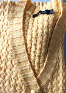 Yellow Knit Cardigan