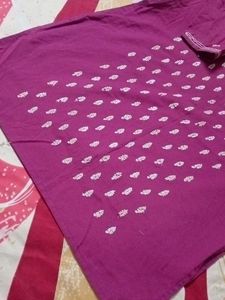 ElegantPurple Embroidered salwar kurti garam suit