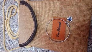 Blessed Crossbody Pouch And Evil Eye Bracelet