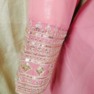 Elegant Pink Anarkali Kurta Set