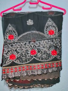 Elegant Embroidered Sari
