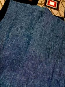 Blue Linen Blend Jacket